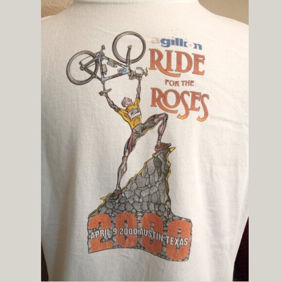 XL Vintage Collectible Cycling T-Shirt: 2000 Ride for the Roses, Austin Texas - Picture 1 of 7
